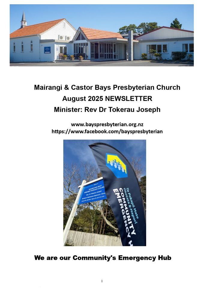 Newsletter front page